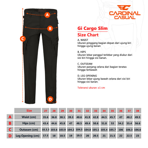 Cardinal Celana Panjang Kargo GI Slim Fit Alter Pria EL001BK03D