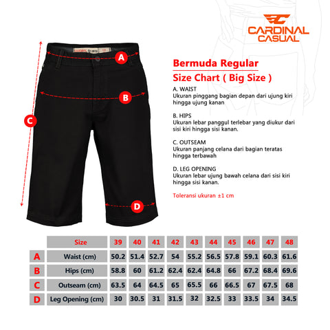 Cardinal Celana Pendek Bermuda Pria Big Size E0183C03D