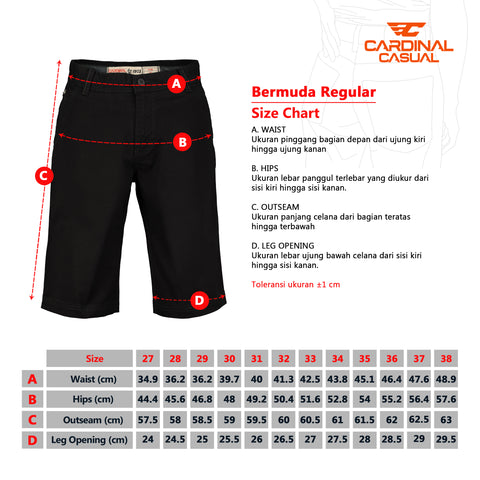 Cardinal Celana Pendek Bermuda Pria E0693BK03D