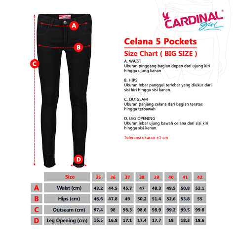 Cardinal Celana Panjang High Waist Skinny Wanita G0158B02H