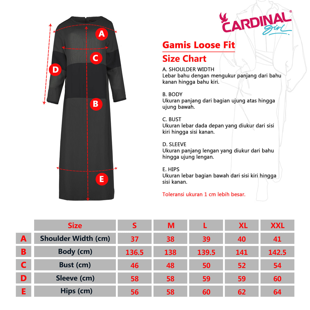 Cardinal Loose Fit Gamis G0033J03Z