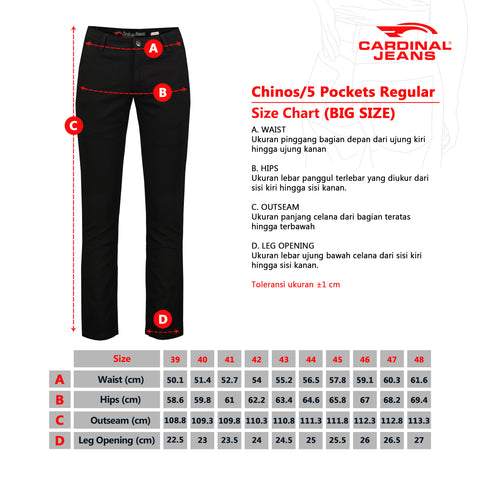 CELANA JEANS REGULAR 14 BIG SIZE (HITAM)
