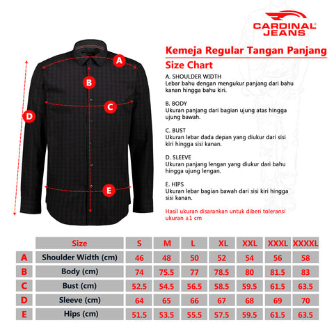 Cardinal Kemeja Lengan Panjang Pria C2686J04C