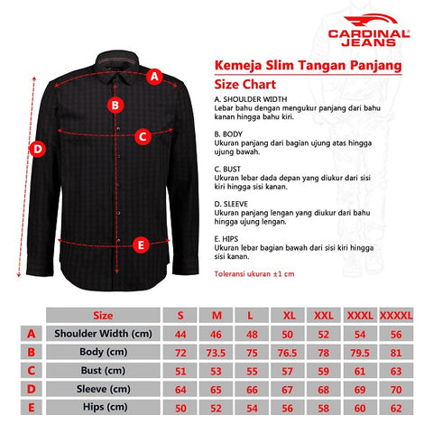 Cardinal Kemeja Lengan Panjang Slim Fit Pria C2578J11A