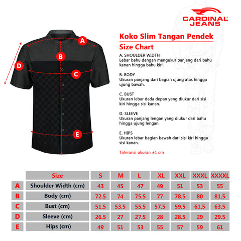 Cardinal Kemeja Koko Lengan Pendek C3040P12A