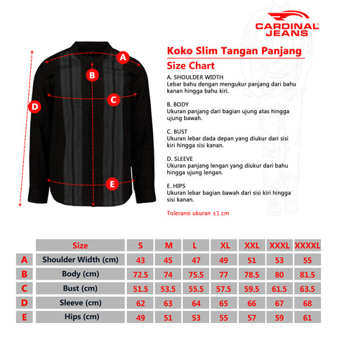 Cardinal Kemeja Koko Lengan Panjang C2872J08A