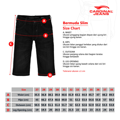 Cardinal Celana Pendek Bermuda Slim Fit Pria E0019F04E