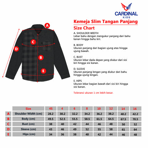 Cardinal Kids Kemeja Lengan Panjang Slim Fit T0892JN02H