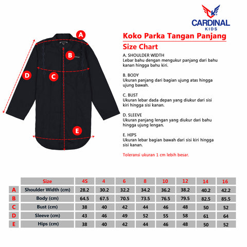 Cardinal Kids Kemeja Koko Lengan Panjang T0556JN02B