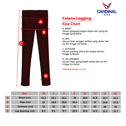 Cardinal Kids Celana Legging R0024BK01A