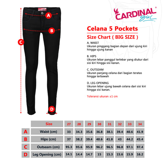 Cardinal Celana Panjang High Waist Skinny Wanita G0151B15C