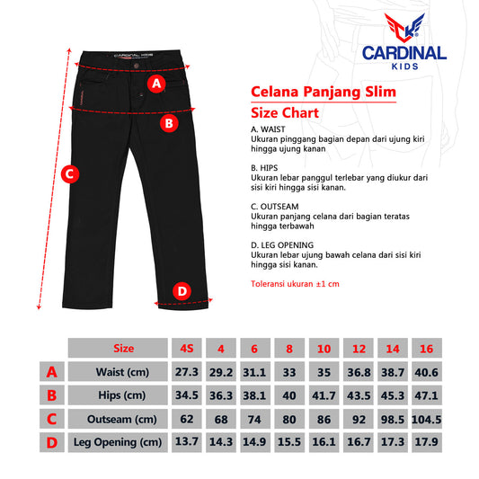 Cardinal Kids Celana Panjang Chinos Slim Fit T0257BK03E