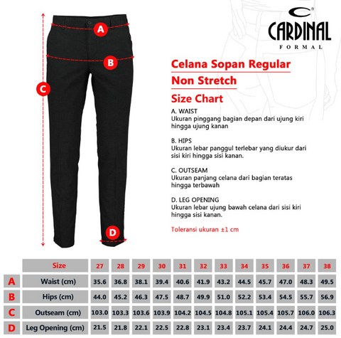 Cardinal Celana Panjang Formal Regular Fit Pria F4134BK04B