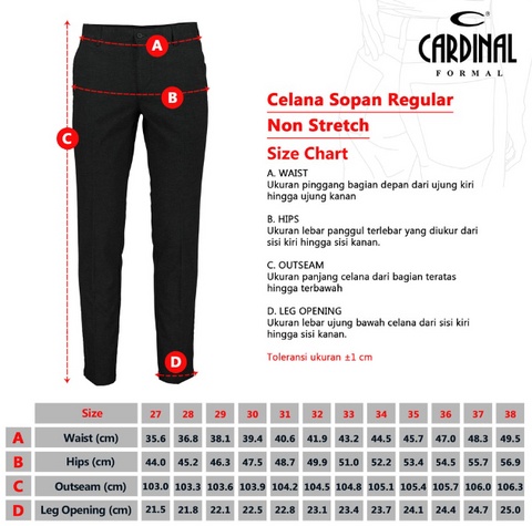 Cardinal Celana Panjang Formal Regular Fit Pria F0230BK04E