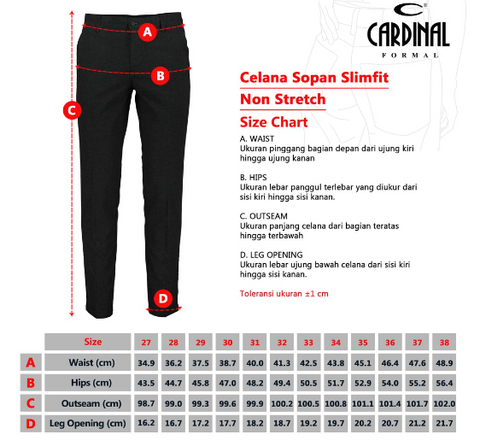 Cardinal Celana Panjang Formal Slim Fit Pria F4183B04C