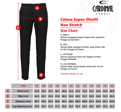 CDL Celana Panjang Formal Slim Fit Pria I0117BK01A