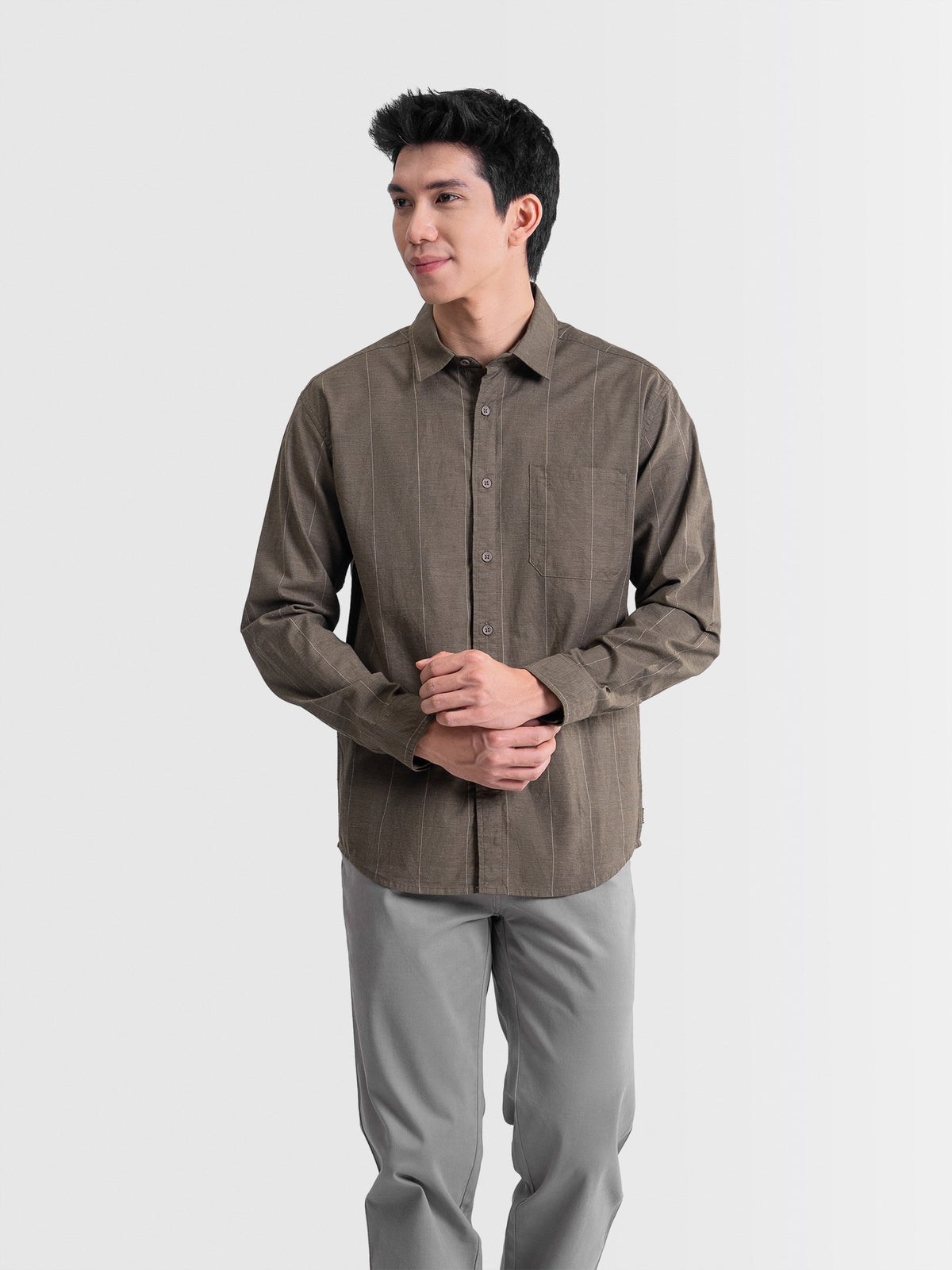 Cardinal Kemeja Lengan Panjang Pria E1865J06F