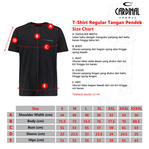 T-Shirt Pria Regular Cardinal F0125P02H