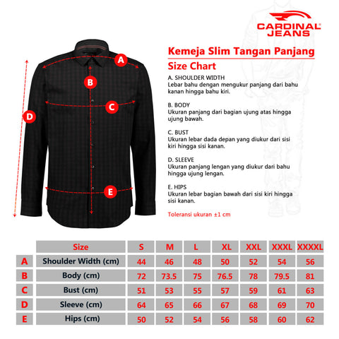 Kemeja Slim Fit Pria Cardinal C2326J08A